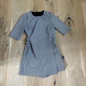 Zara Black & White Check 1/3 Sleeve Romper/Skort Medium